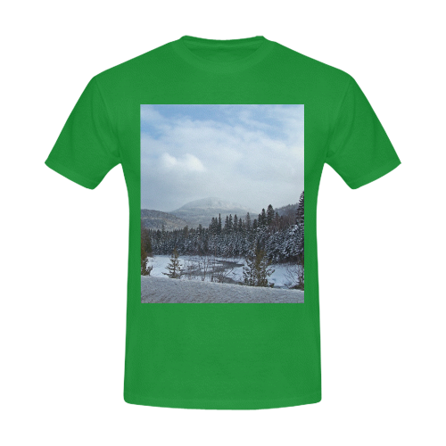 Winter Wonderland Men's Slim Fit T-shirt (Model T13)