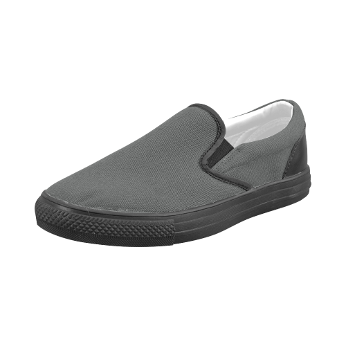 Pirate Black Men's Slip-on Canvas Shoes (Model 019)