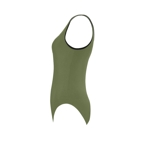 Cedar Green Vest One Piece Swimsuit (Model S04)