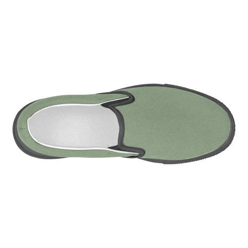 Vineyard Green Men's Slip-on Canvas Shoes (Model 019)