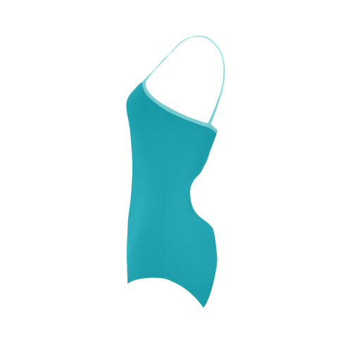 Peacock Blue Strap Swimsuit ( Model S05)