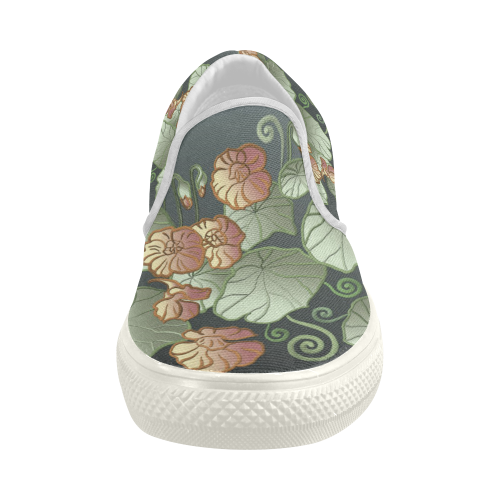 Art Nouveau Garden Women's Slip-on Canvas Shoes (Model 019)