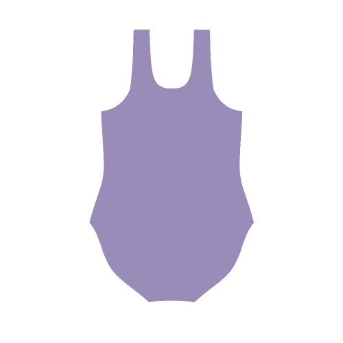 Paisley Purple Vest One Piece Swimsuit (Model S04)