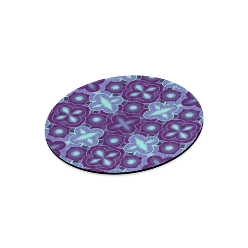 Purple blue pattern Round Mousepad