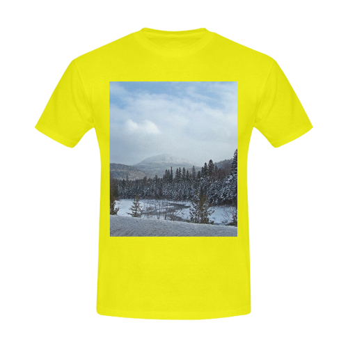 Winter Wonderland Men's Slim Fit T-shirt (Model T13)