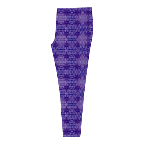 FLOWER OF LIFE stamp pattern purple violet Cassandra Women's Leggings (Model L01)