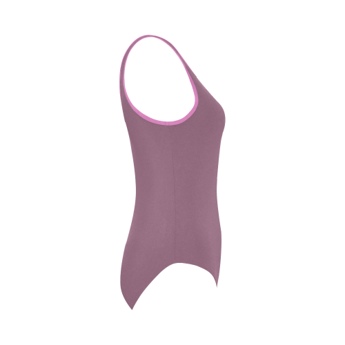 Grape Nectar Vest One Piece Swimsuit (Model S04)