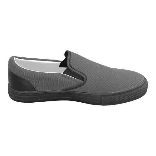 Pirate Black Men's Slip-on Canvas Shoes (Model 019)