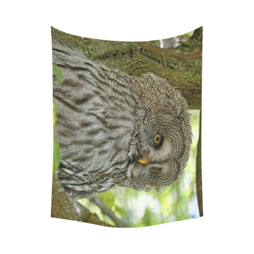 Adorable Little Owl Cotton Linen Wall Tapestry 80"x 60"