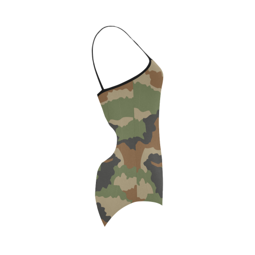 Woodland Forest Camouflage Strap Swimsuit ( Model S05)