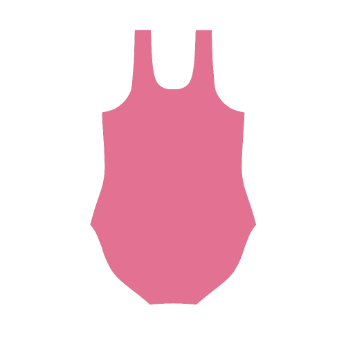 Hot Pink Vest One Piece Swimsuit (Model S04)