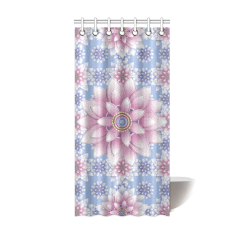 ornaments pink & blue Shower Curtain 36"x72"
