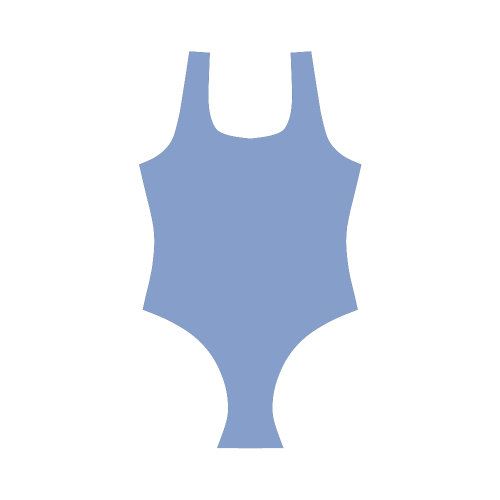 Cornflower Blue Vest One Piece Swimsuit (Model S04)