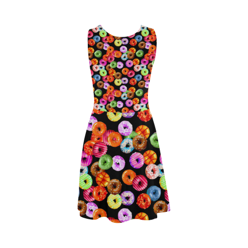 Colorful Yummy DONUTS pattern Atalanta Sundress (Model D04)