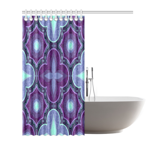 Purple blue Shower Curtain 66"x72"