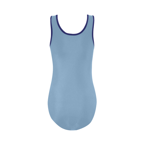 Dusk Blue Vest One Piece Swimsuit (Model S04)