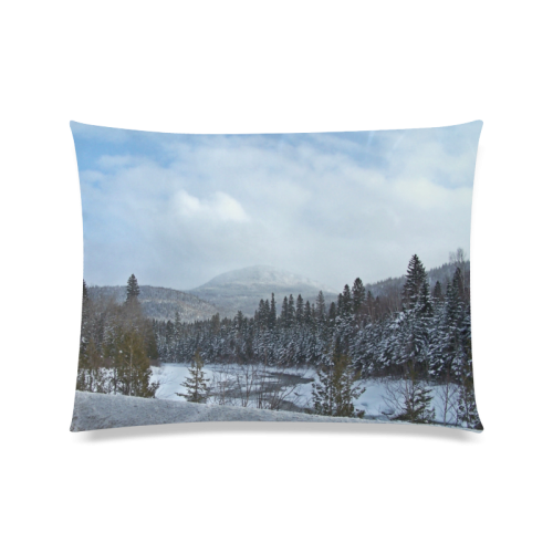 Winter Wonderland Custom Zippered Pillow Case 20"x26"(Twin Sides)