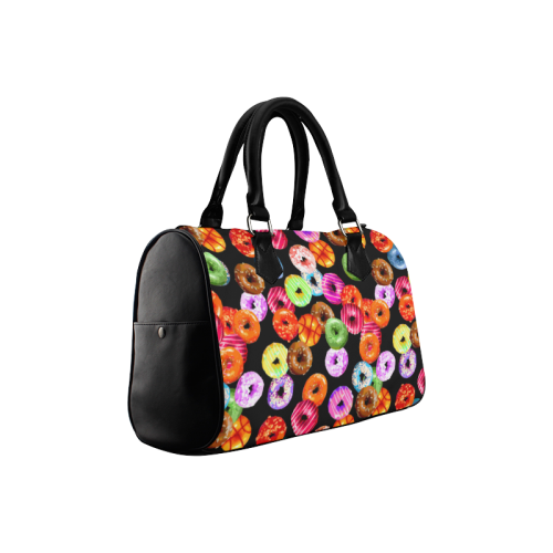 Colorful Yummy DONUTS pattern Boston Handbag (Model 1621)