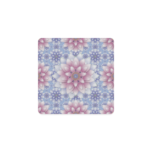 Ornaments pink+blue Square Coaster