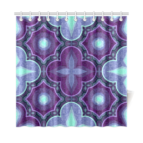 Purple blue Shower Curtain 72"x72"