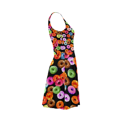 Colorful Yummy DONUTS pattern Atalanta Sundress (Model D04)