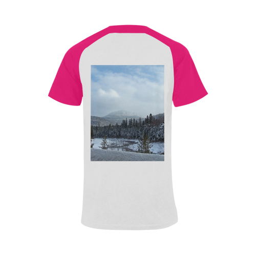 Winter Wonderland Men's Raglan T-shirt Big Size (USA Size) (Model T11)