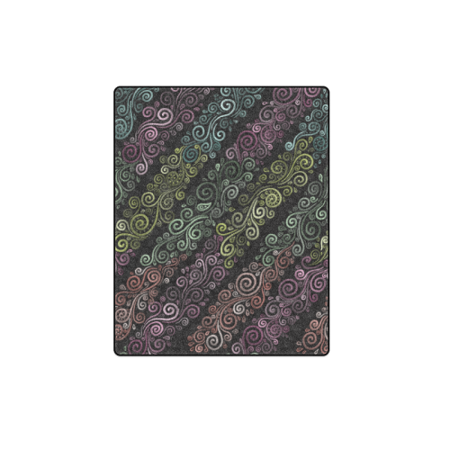 Psychedelic pastel. rainbow Blanket 40"x50"