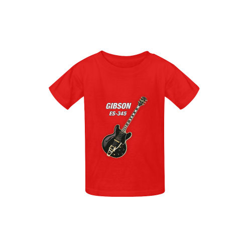 Black gibson-es-345 Kid's  Classic T-shirt (Model T22)