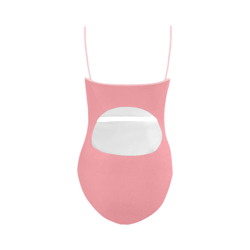 Flamingo Pink Strap Swimsuit ( Model S05)