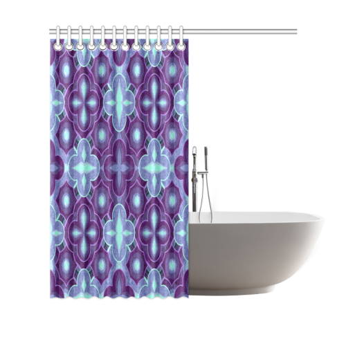 Purple blue pattern Shower Curtain 69"x70"