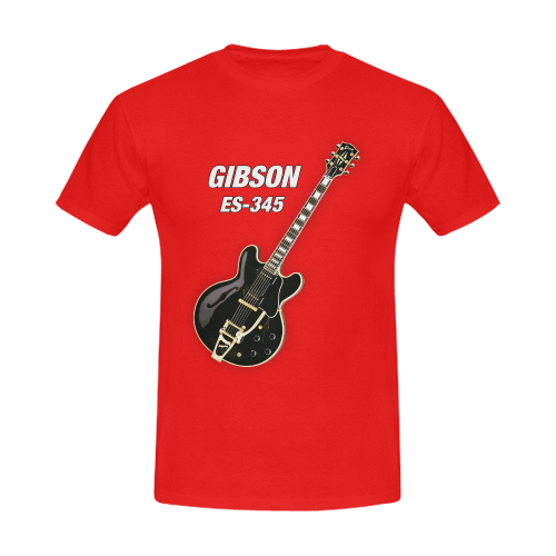 Black gibson-es-345 Men's Slim Fit T-shirt (Model T13)