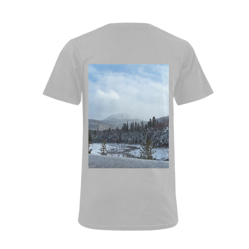 Winter Wonderland Men's V-Neck T-shirt  Big Size(USA Size) (Model T10)