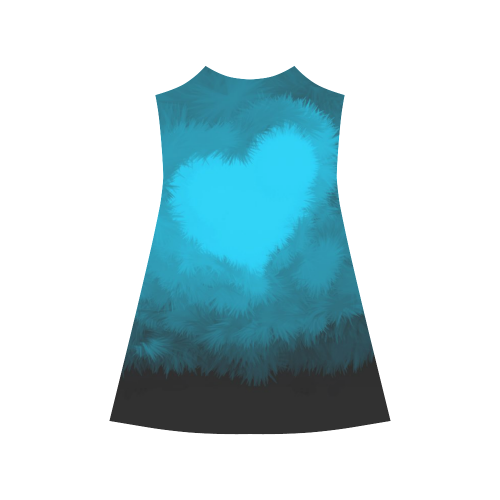 Blue Fluffy Heart Alcestis Slip Dress (Model D05)