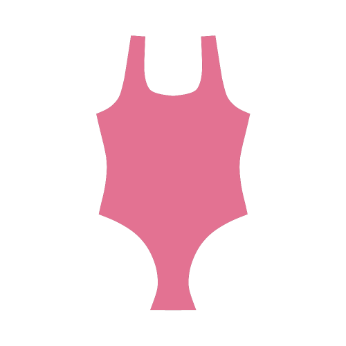 Hot Pink Vest One Piece Swimsuit (Model S04)