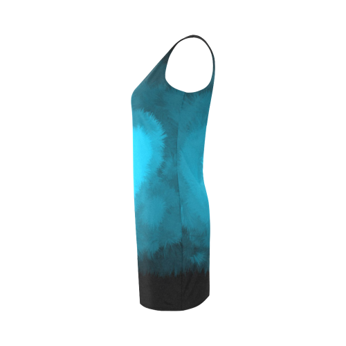 Blue, Fluffy Heart Medea Vest Dress (Model D06)
