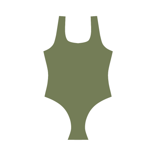 Cedar Green Vest One Piece Swimsuit (Model S04)