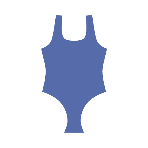 Dazzling Blue Vest One Piece Swimsuit (Model S04)
