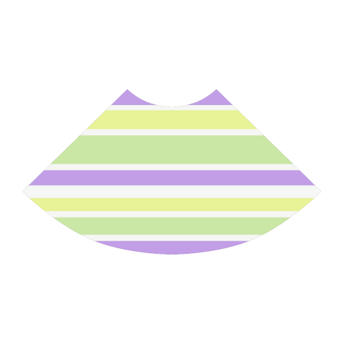 Yellow Green Purple Stripes Pattern Atalanta Sundress (Model D04)