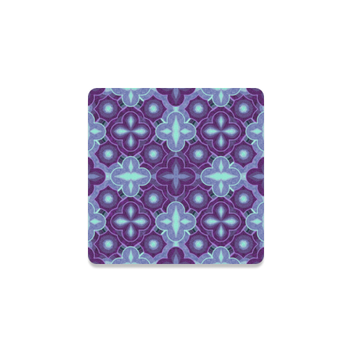 Purple blue pattern Square Coaster