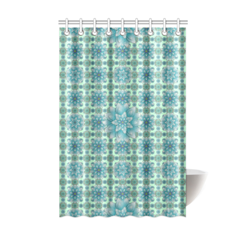 Happiness Turquoise Shower Curtain 48"x72"