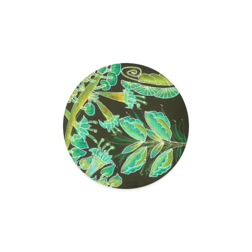 Irish Garden, Lime Green Flowers Dance in Joy Round Coaster