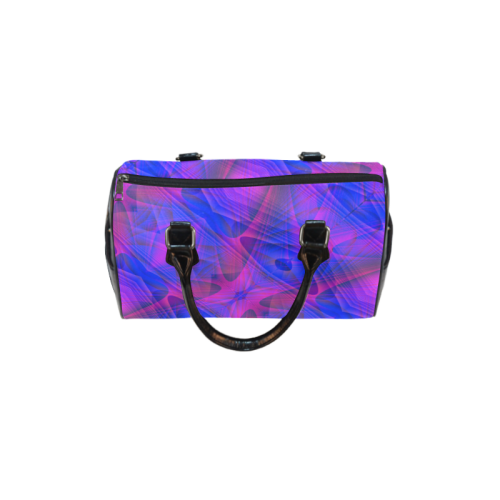 Alien Geometry Blue and Purple Boston Handbag (Model 1621)