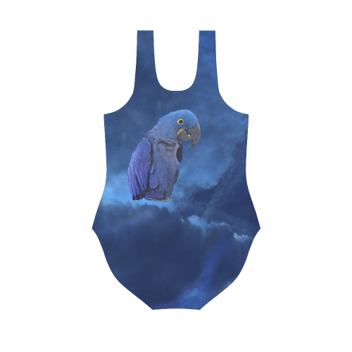 Hyacinth Macaw Vest One Piece Swimsuit (Model S04)