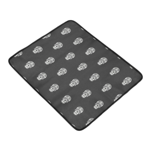 skull pattern bw Beach Mat 78"x 60"