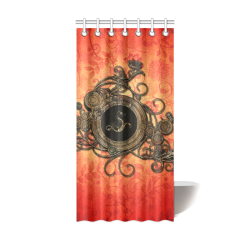 Decorative design, red and black Shower Curtain 36"x72"