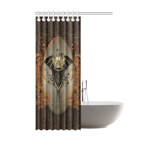 Dragon with swords and wings Shower Curtain 48"x72"