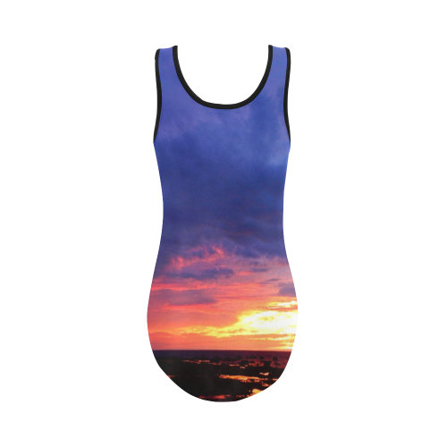 Evening's Face Vest One Piece Swimsuit (Model S04)