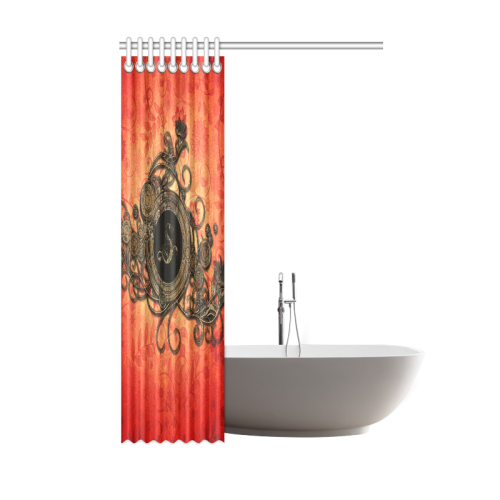 Decorative design, red and black Shower Curtain 48"x72"