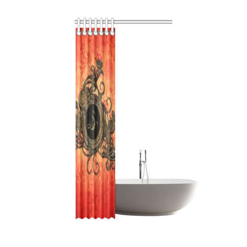 Decorative design, red and black Shower Curtain 36"x72"