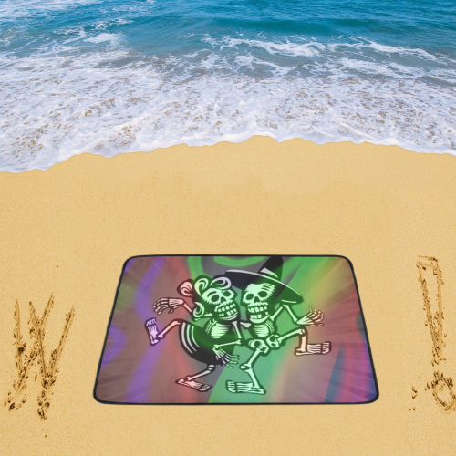 lets dance - Skulls colorful Beach Mat 78"x 60"